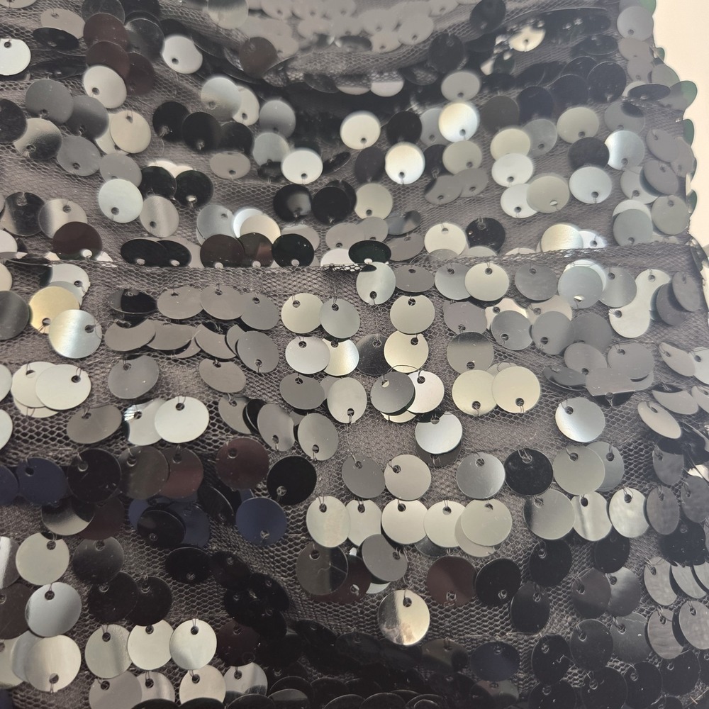 JOAN RIVERS CLASSICS BLACK SEQUIN CLUTCH BAG VTG - Picture 2 of 7